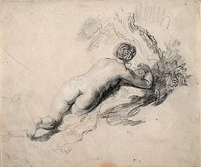 Lying Naked Woman Rembrandt